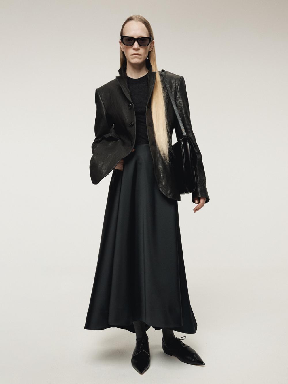 recto CIRCLE FLARE SKIRT (BLACK)