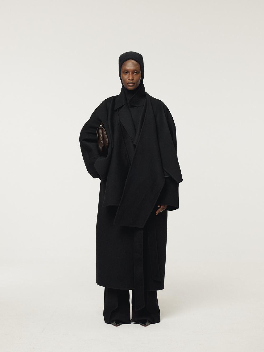 Recto CLASSIC BELTED HANDMADE COAT (BLACK)