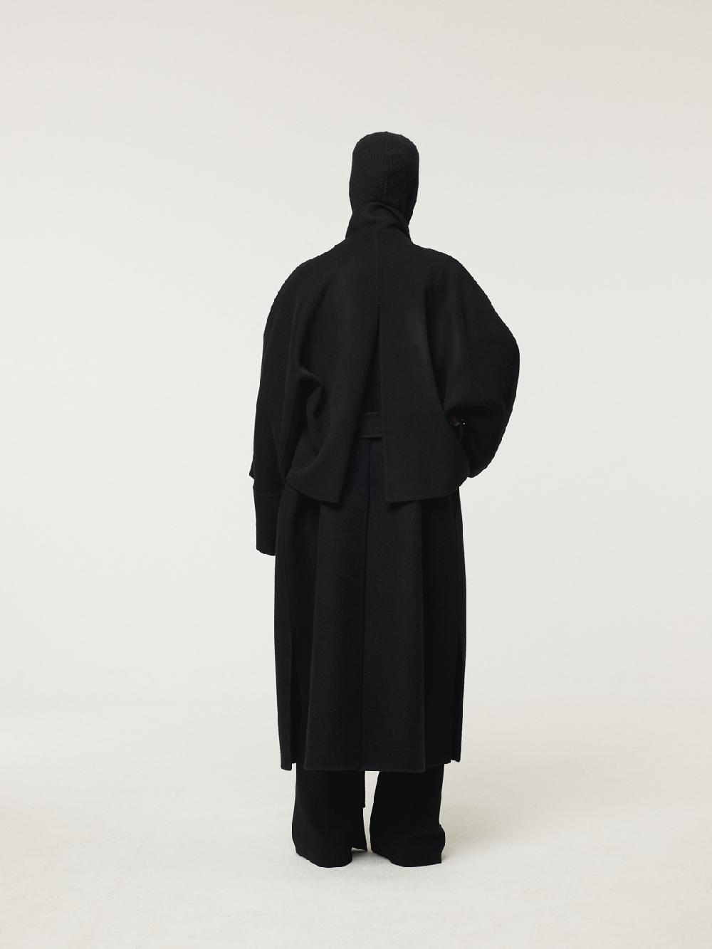 Recto CLASSIC BELTED HANDMADE COAT (BLACK)
