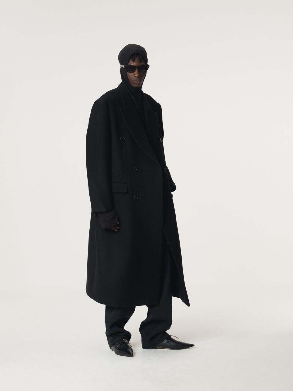 Recto CLASSIC TAILORED DOUBLE BREASTED COAT (BLACK)