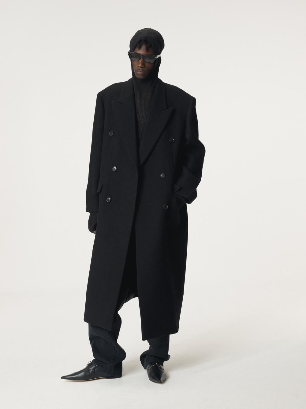 recto CLASSIC TAILORED DOUBLE BREASTED COAT (BLACK)