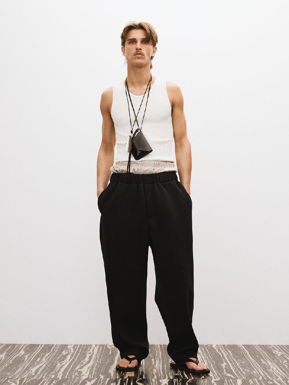 Recto COMPACT RIB KNIT TANK TOP (IVORY)