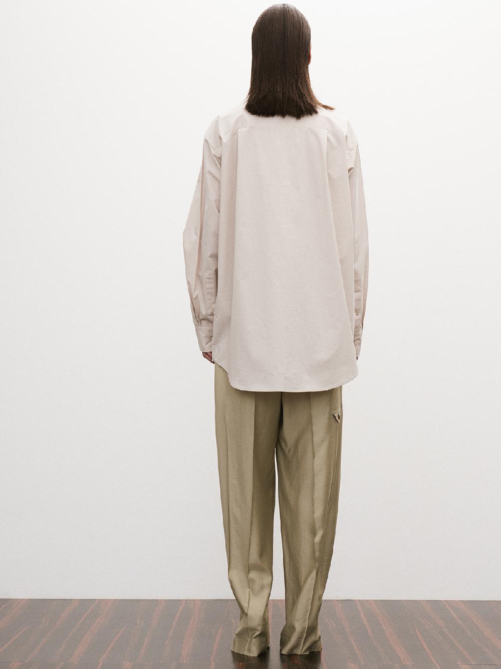 Recto CONTRAST DOUBLE COLLAR SHIRT (SEPIA BEIGE)