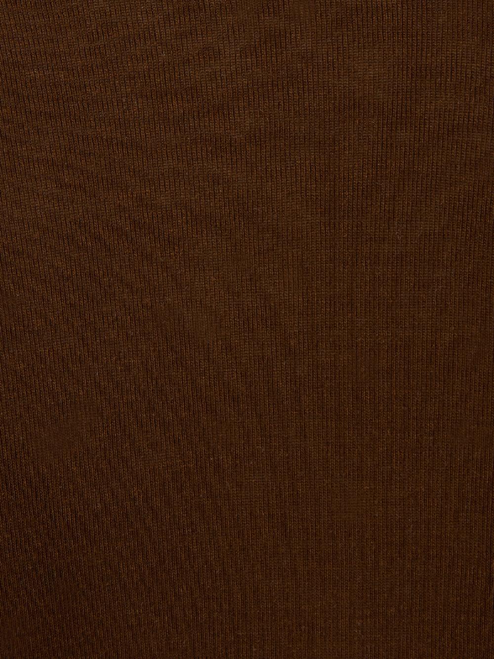 Recto CONTRAST WOOL JERSEY TURTLENECK (BROWN)