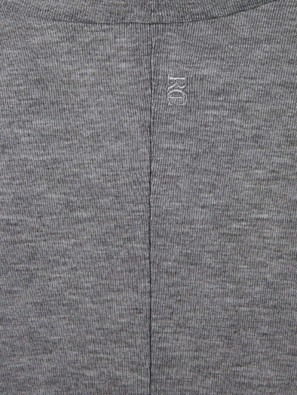 Recto CONTRAST WOOL JERSEY TURTLENECK (MELANGE GREY)
