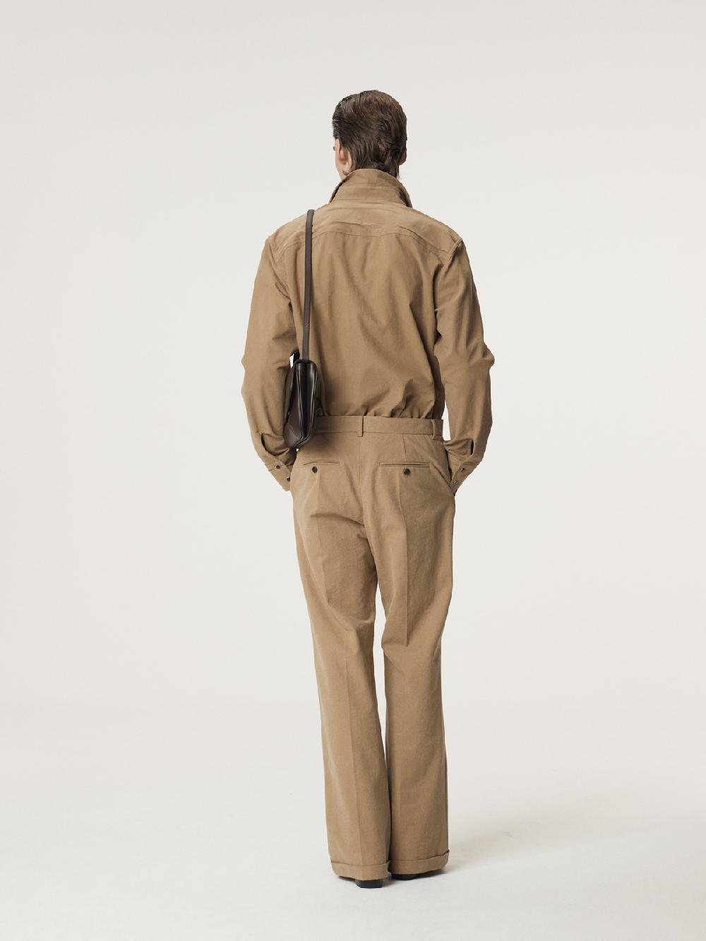 Recto COTTON FLARE TURN UP PANTS (DESERT)