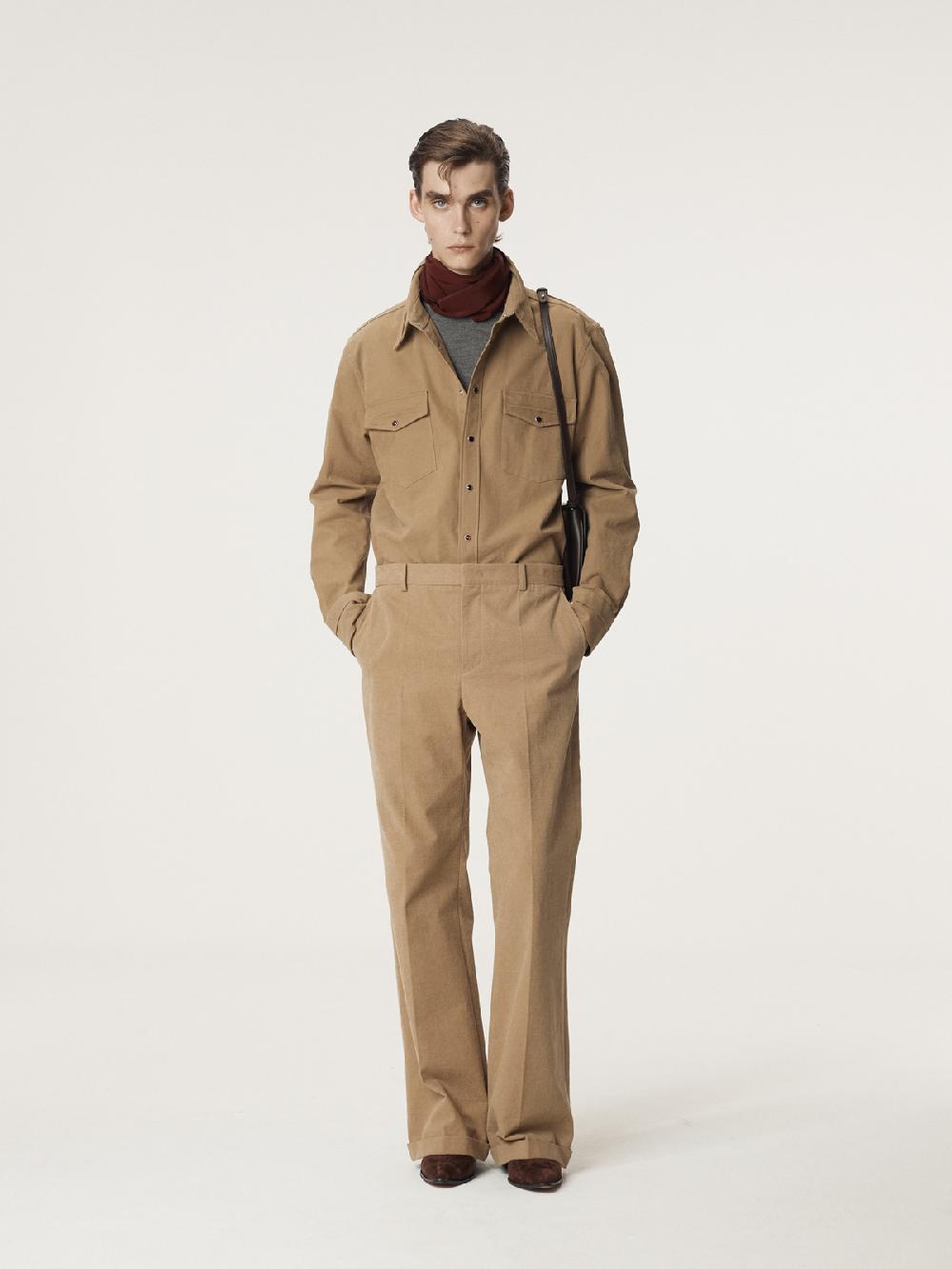 Recto CREASE DETAIL WESTERN SHIRT (DESERT)