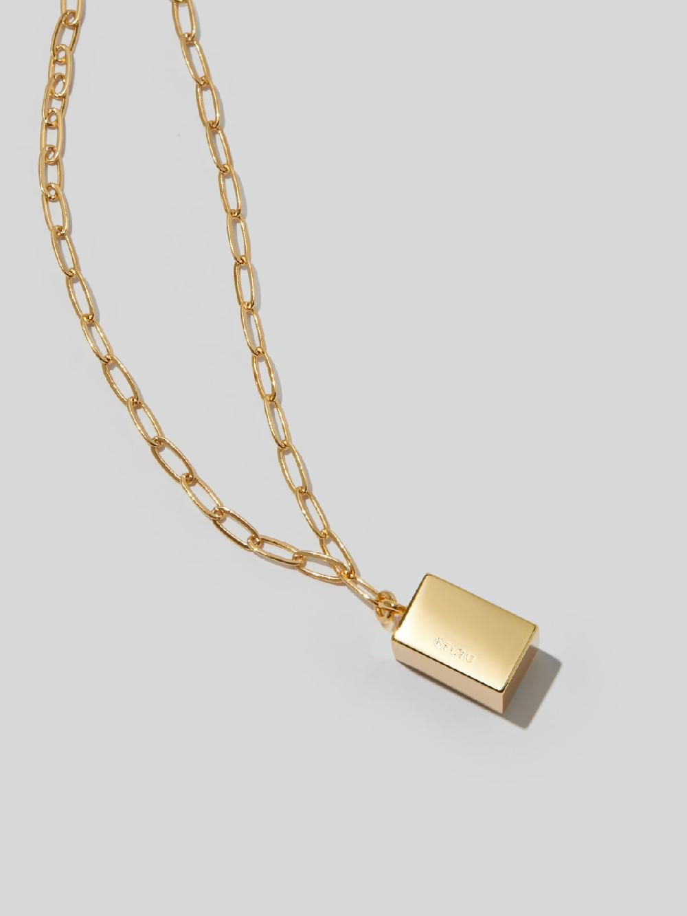 Recto CUBE DROP NECKLACE (GOLD)