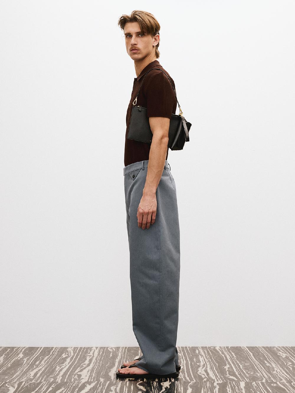 Recto CURVED SEAM DETAIL PANTS (DUSTY BLUE)