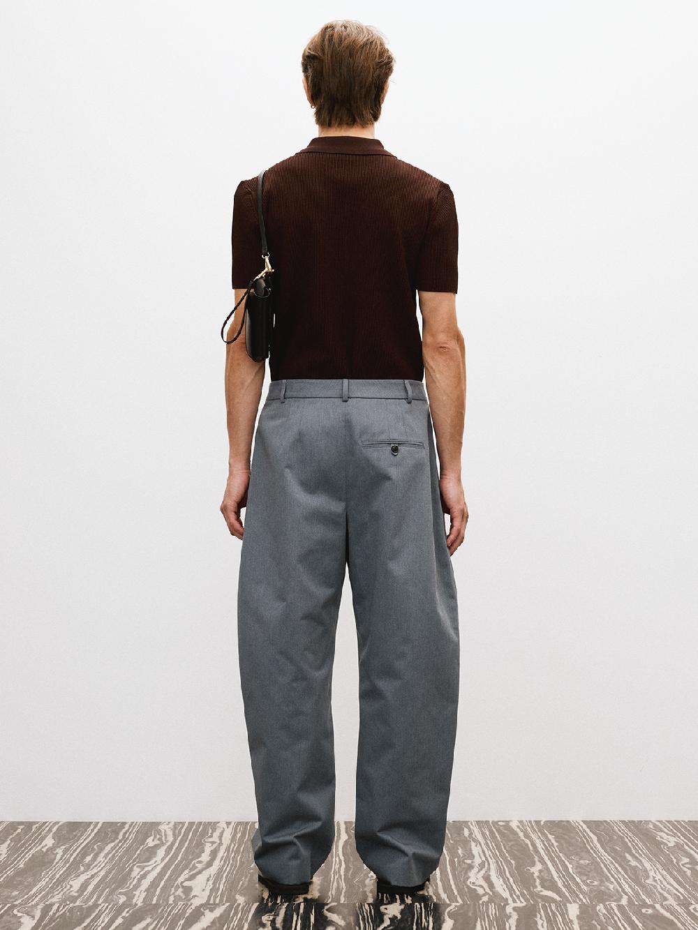 Recto CURVED SEAM DETAIL PANTS (DUSTY BLUE)