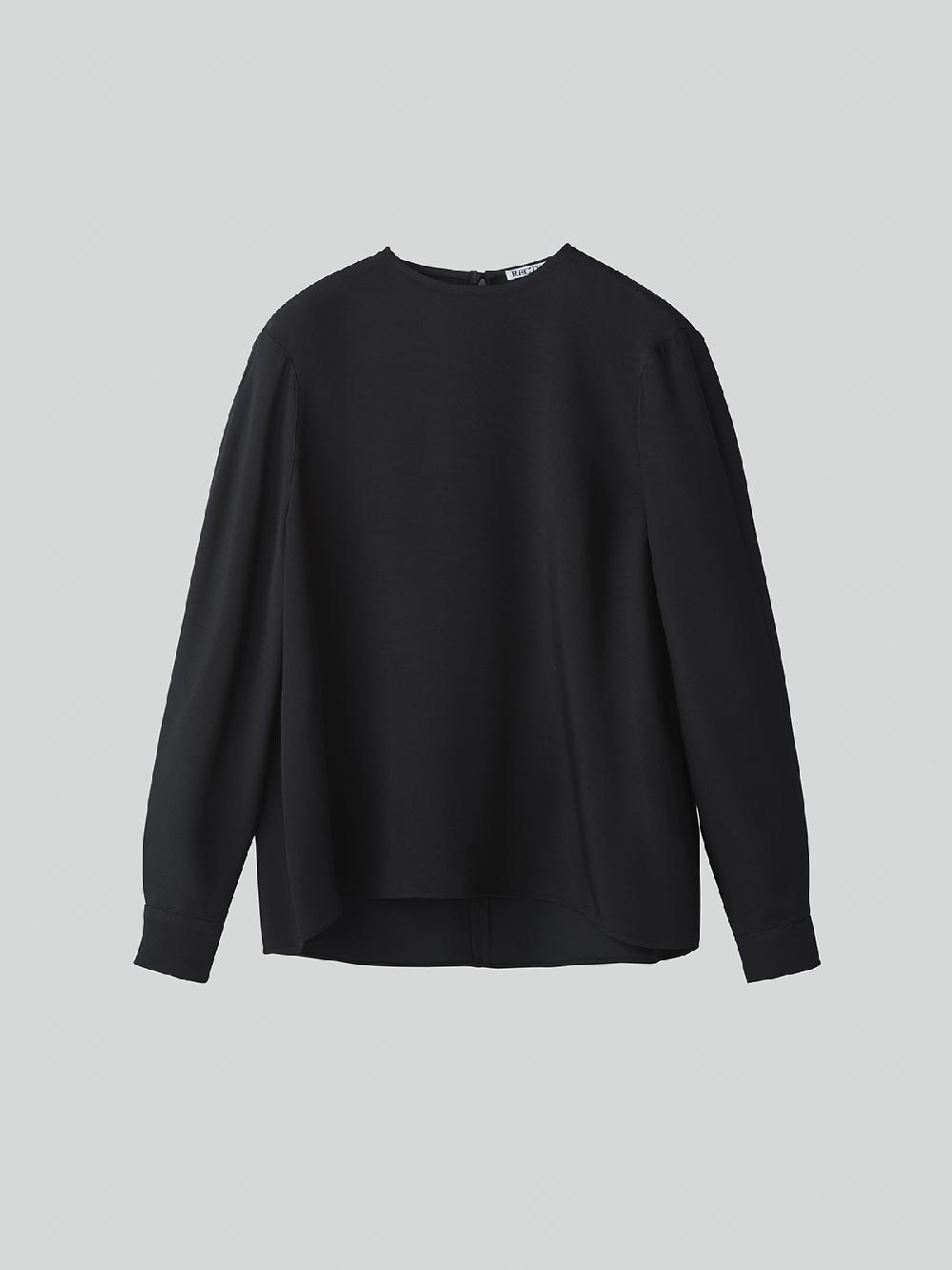 Recto CURVED SHOULDER LINE BLOUSE (BLACK)