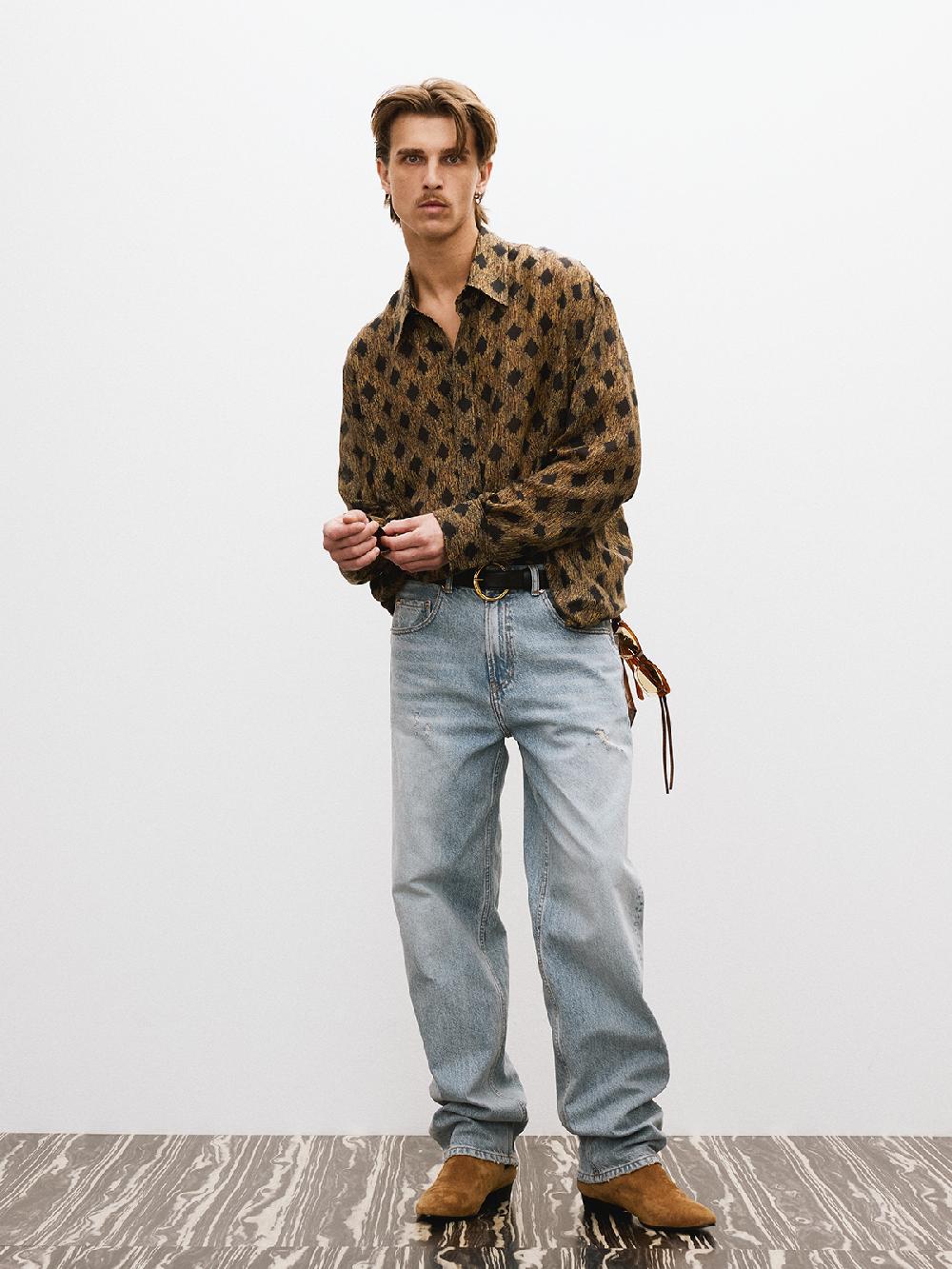 Recto DESTROYED DENIM PANTS (LIGHT BLUE)