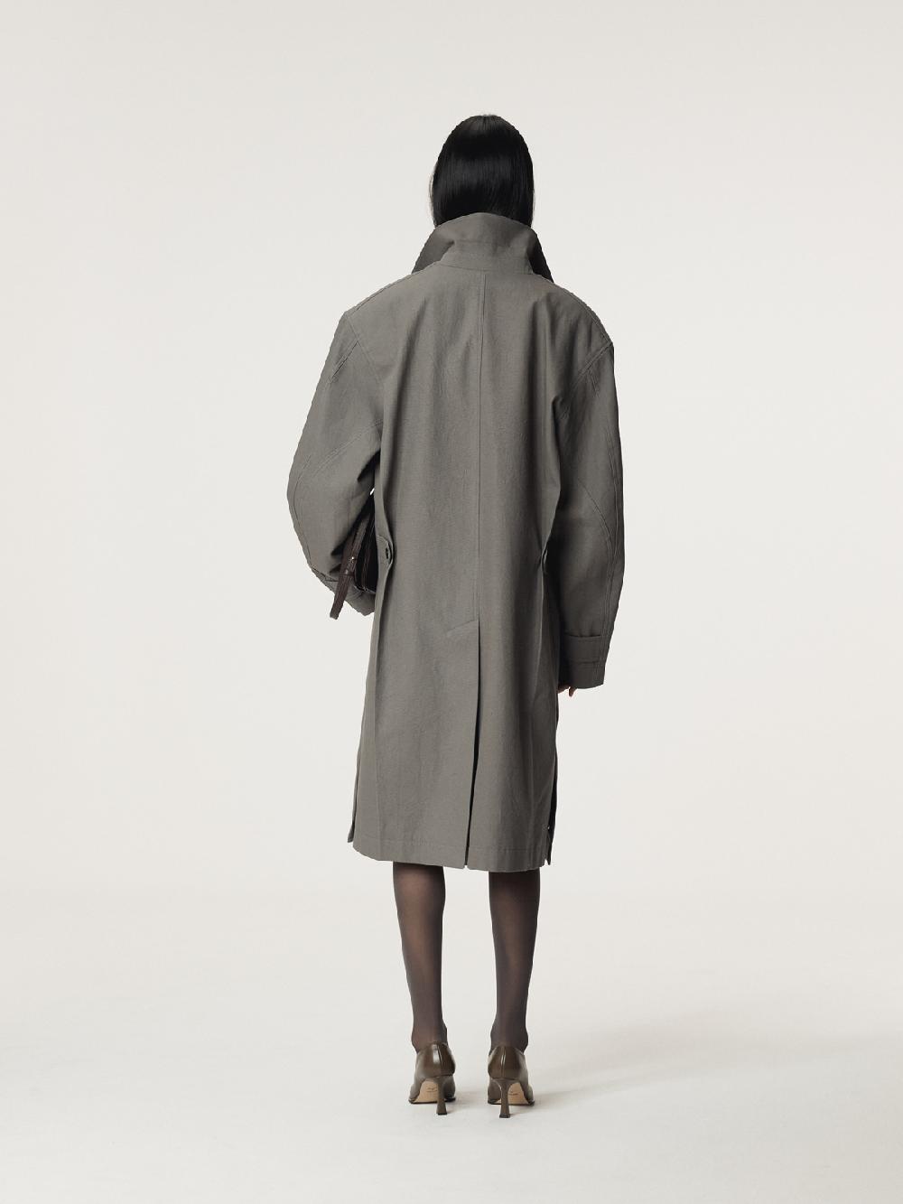 Recto DIEGO HEAVY COTTON COAT (STONE GREY)