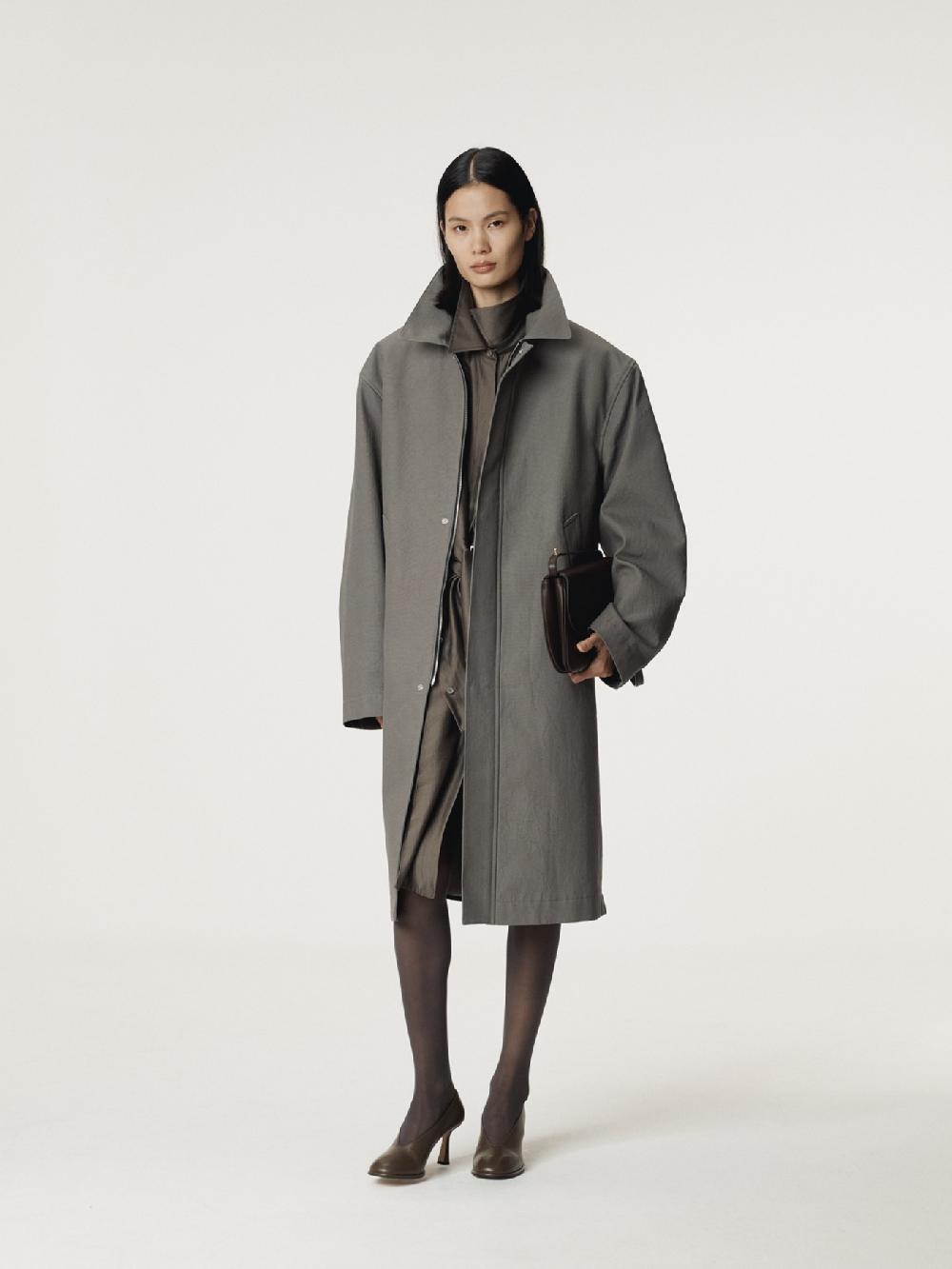 recto DIEGO HEAVY COTTON COAT (STONE GREY)