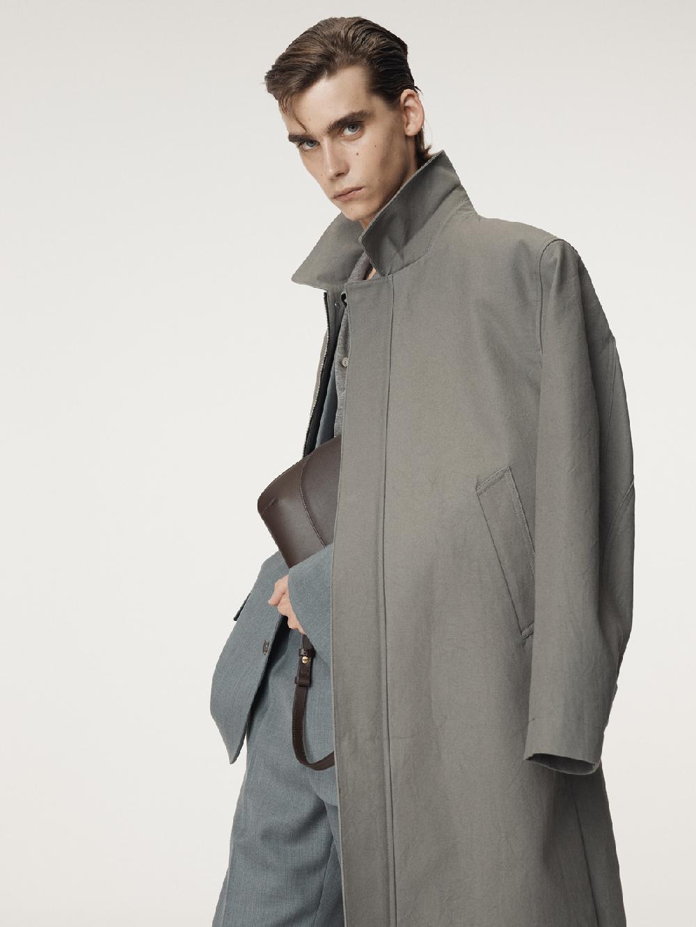 Recto DIEGO HEAVY COTTON COAT (STONE GREY)