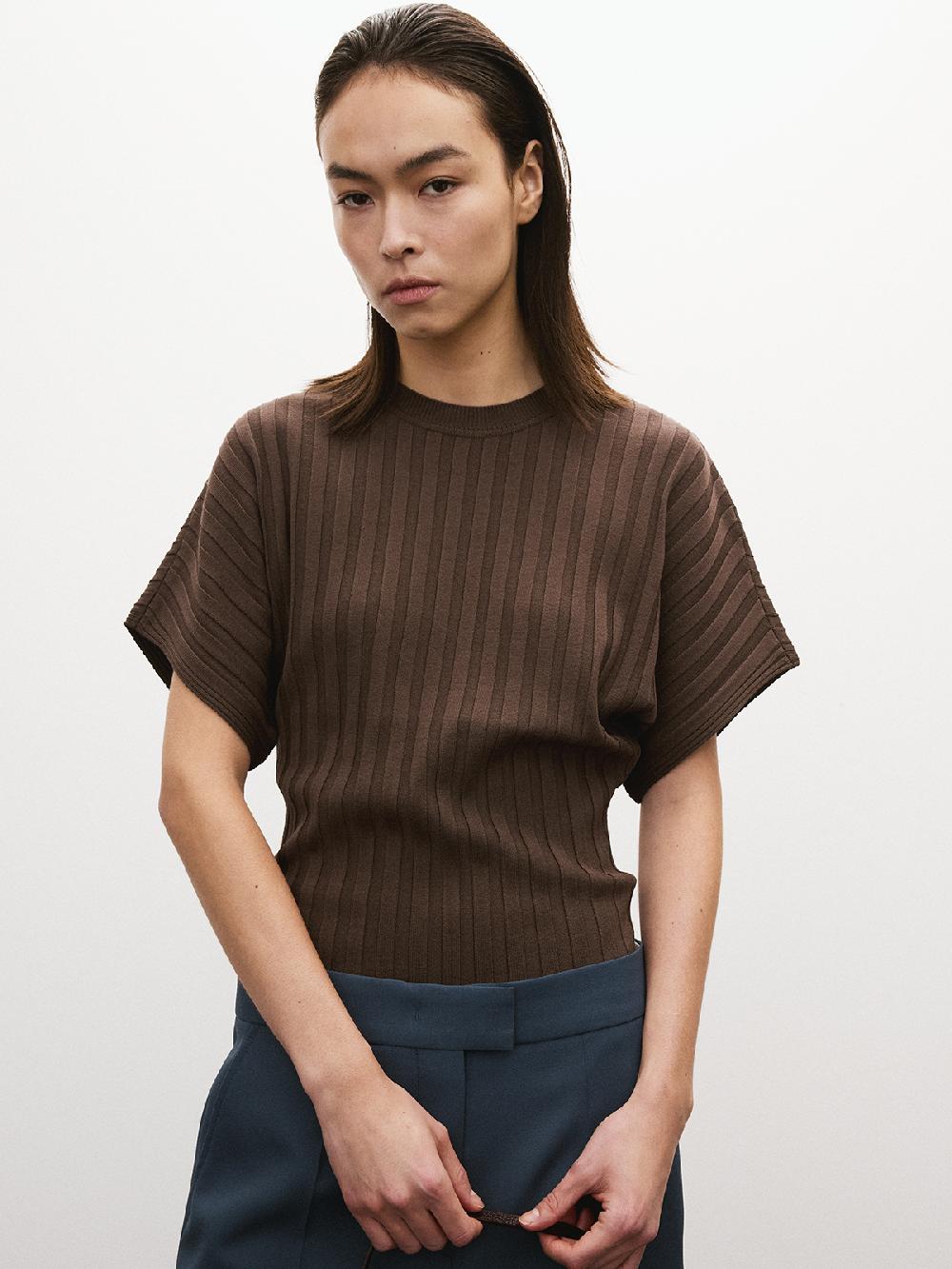 Recto DOLMAN SLEEVES ROUND TOP (KHAKI BROWN)