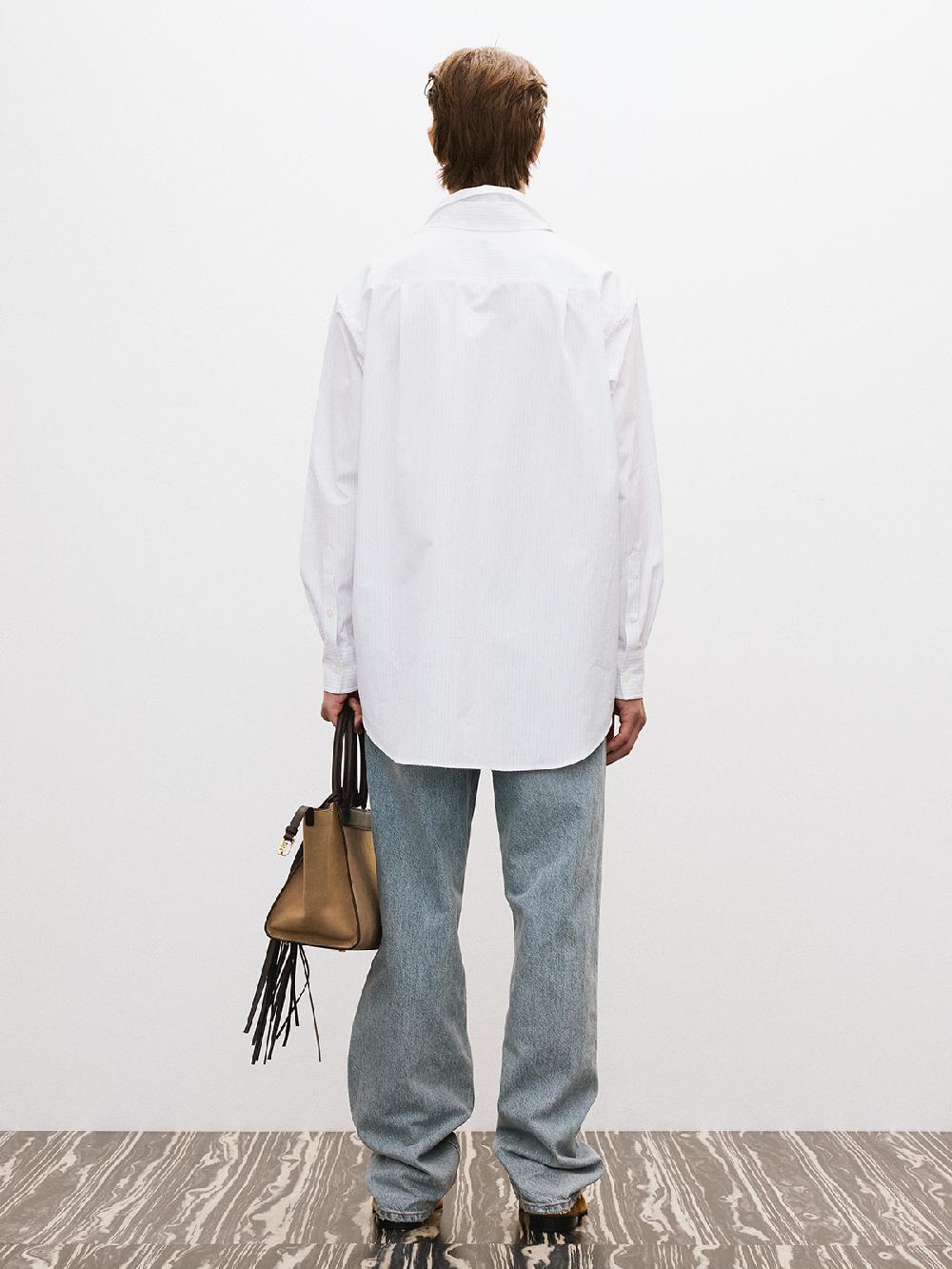 Recto DOUBLE COLLAR STRIPE SHIRT (LIGHT BLUE)