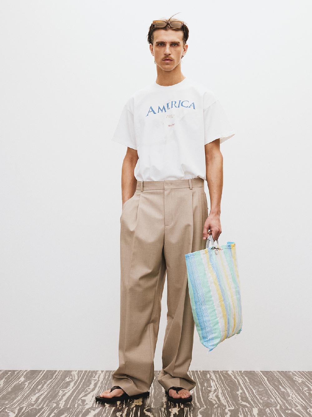 Recto DOUBLE PLEATED WIDE PANTS (SEPIA BEIGE)