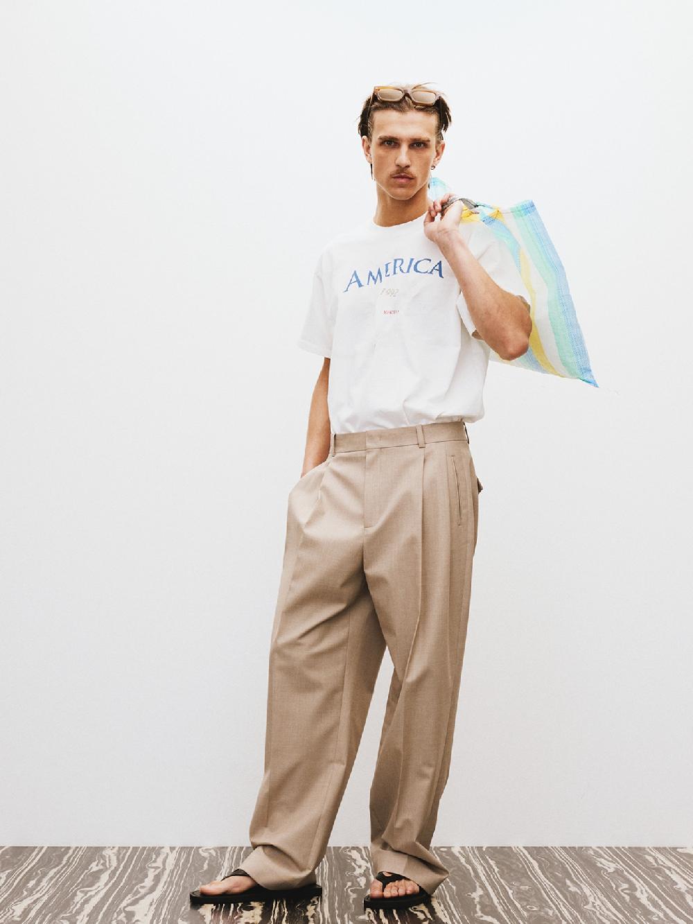 recto DOUBLE PLEATED WIDE PANTS (SEPIA BEIGE)