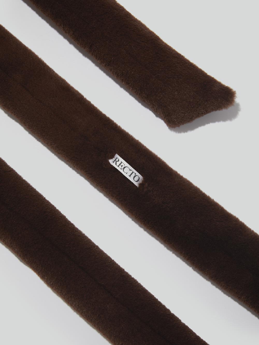 Recto FAUX FUR LONG SCARF (VINTAGE BROWN)