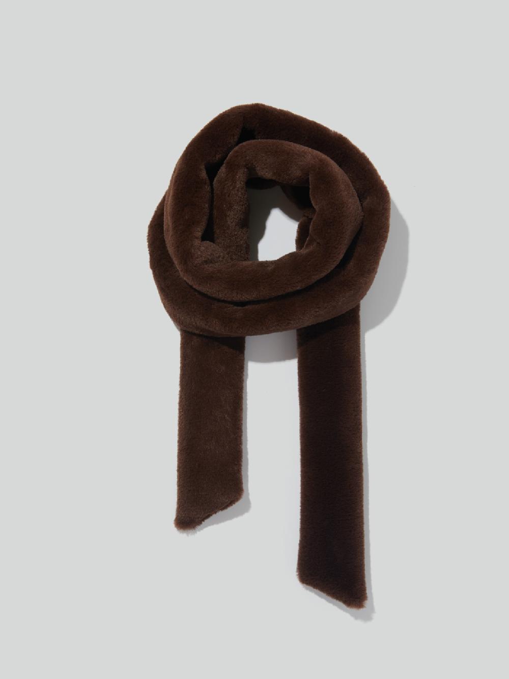 recto FAUX FUR LONG SCARF (VINTAGE BROWN)
