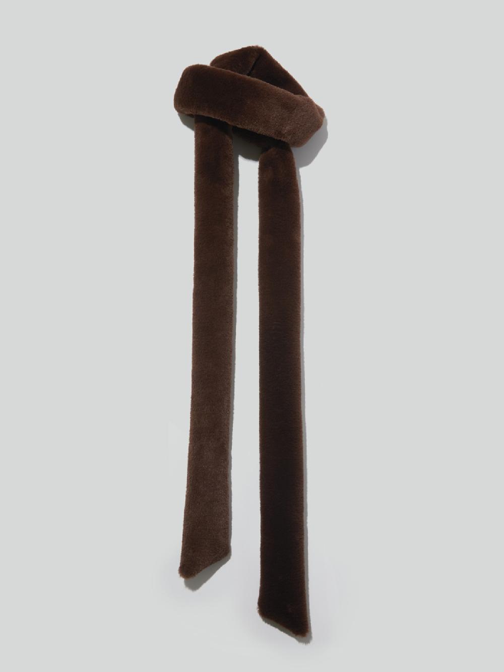 recto FAUX FUR LONG SCARF (VINTAGE BROWN)