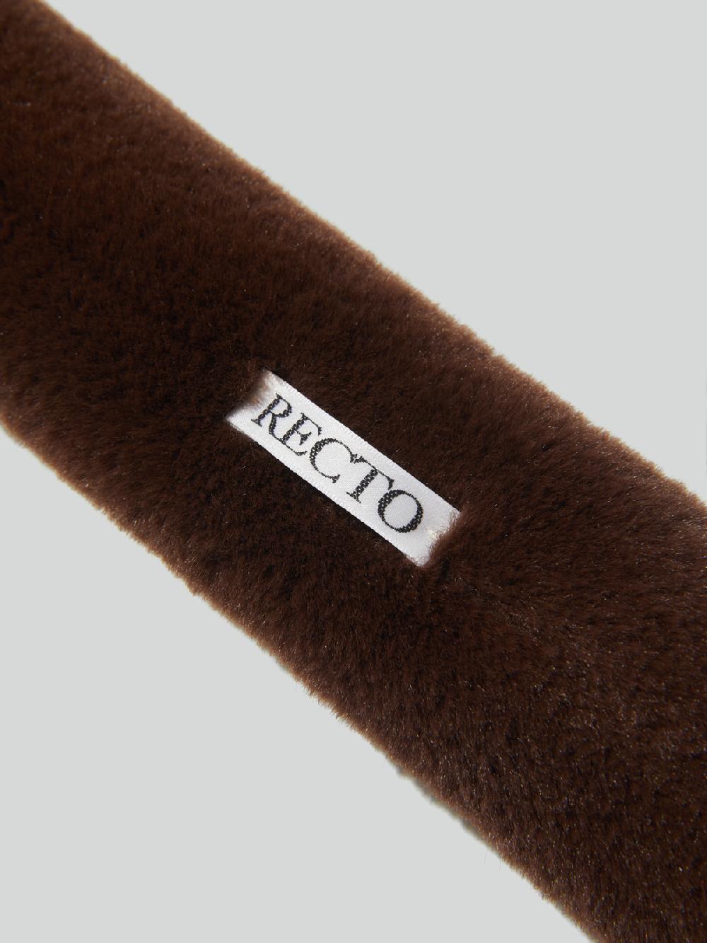Recto FAUX FUR SHORT SCARF (VINTAGE BROWN)