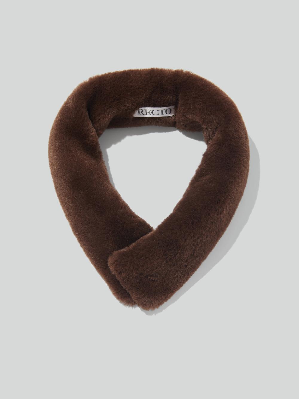 recto FAUX FUR SHORT SCARF (VINTAGE BROWN)