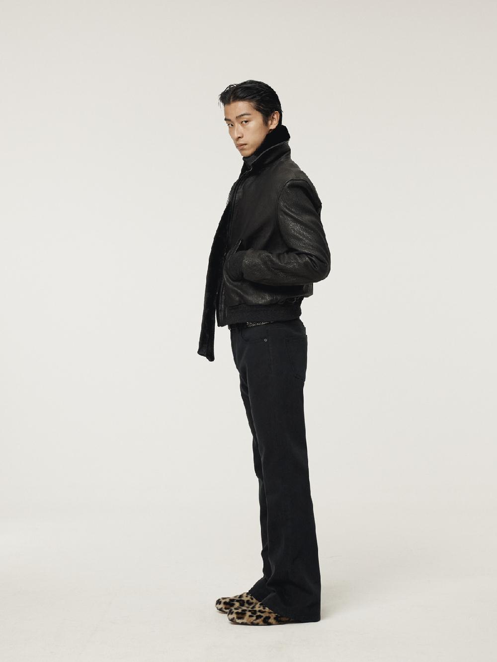 Recto FLARE DENIM PANTS (BLACK)