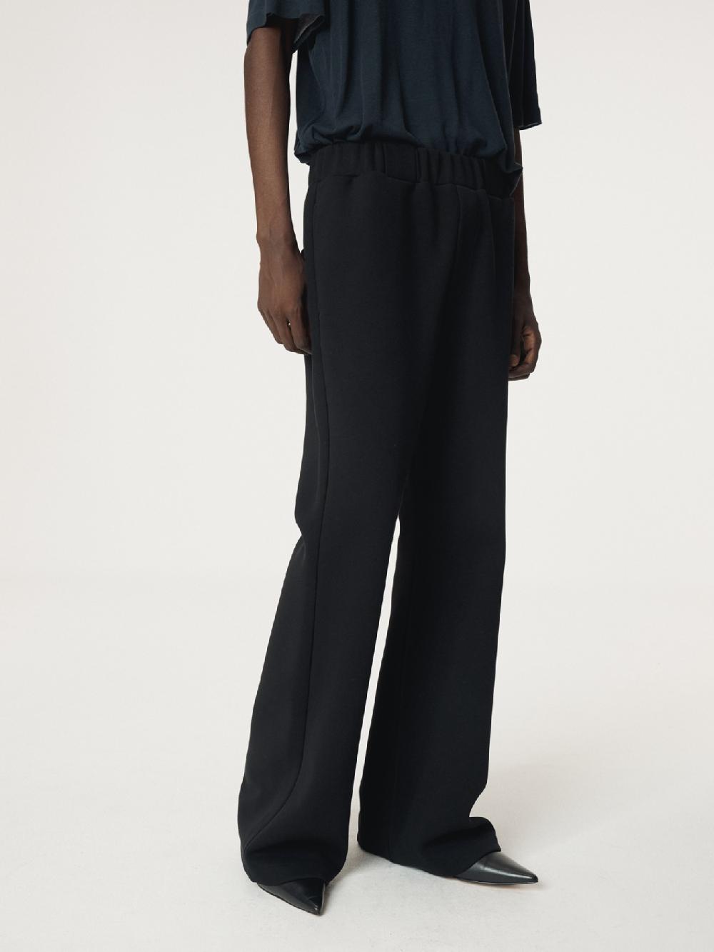 recto FLARE FIT JERSEY PANTS (BLACK)