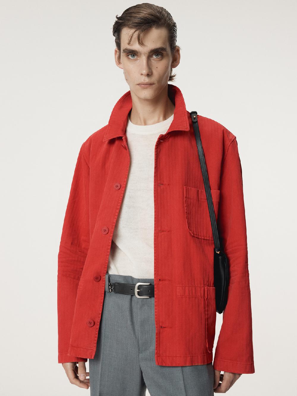 Recto GARMENT DYED WORK JACKET (RED)