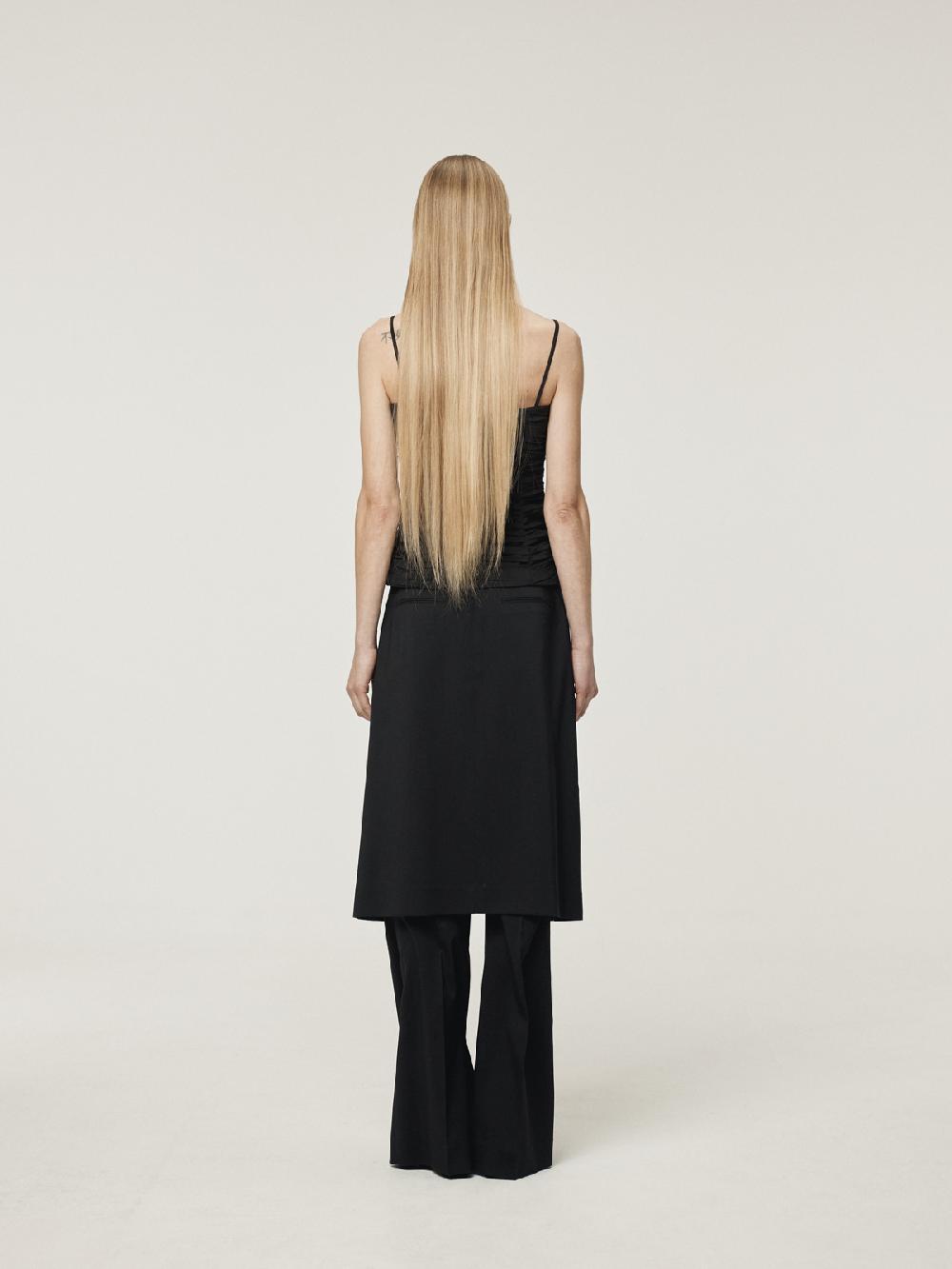 Recto GATHERED BUSTIER TOP (BLACK)