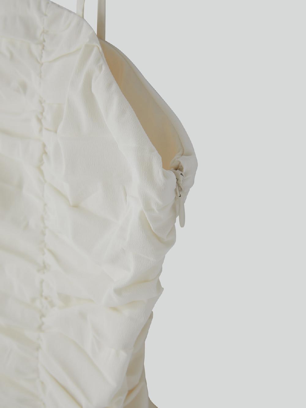 Recto GATHERED BUSTIER TOP (IVORY)