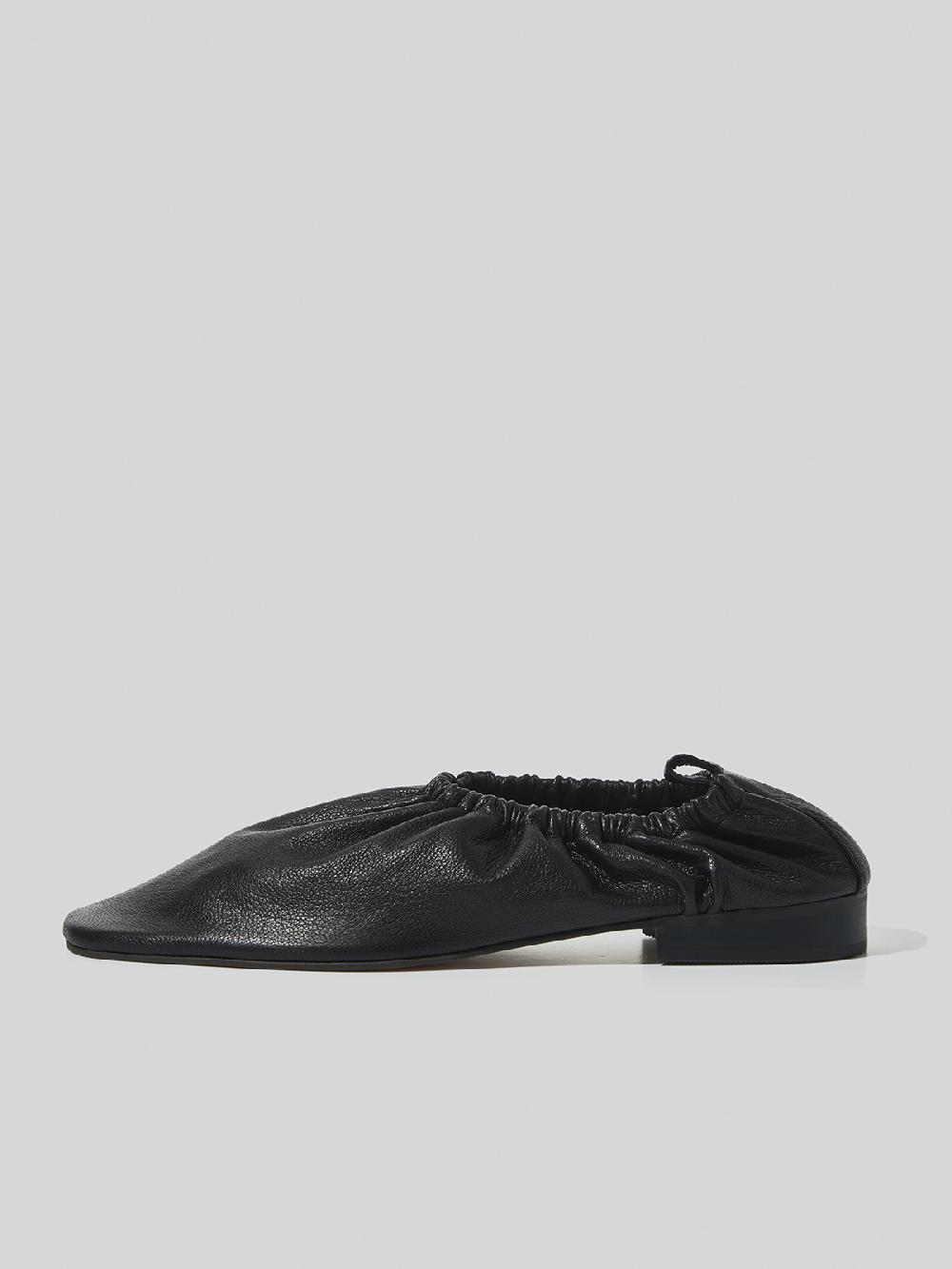Recto GATHERED SLIP-ON SHOES (BLACK)