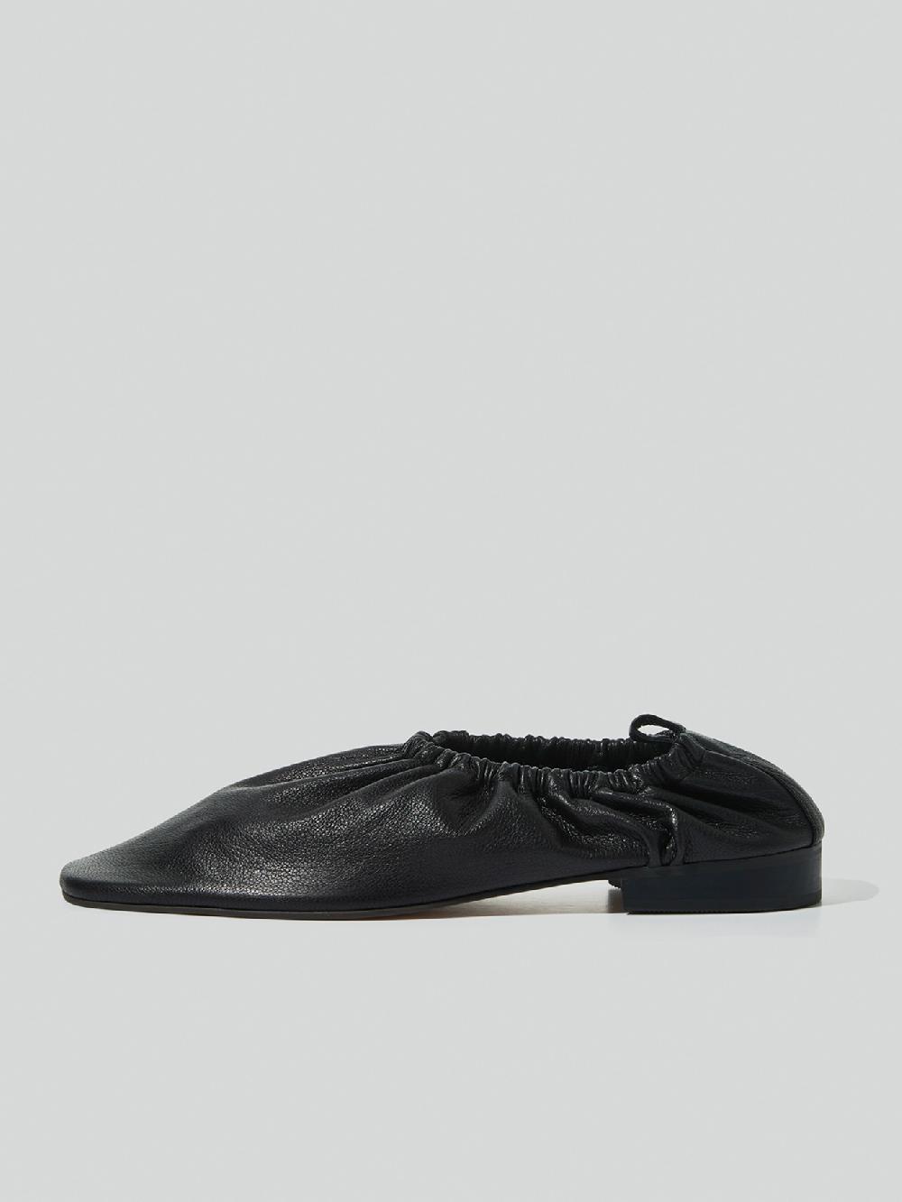 recto GATHERED SLIP-ON SHOES (BLACK)