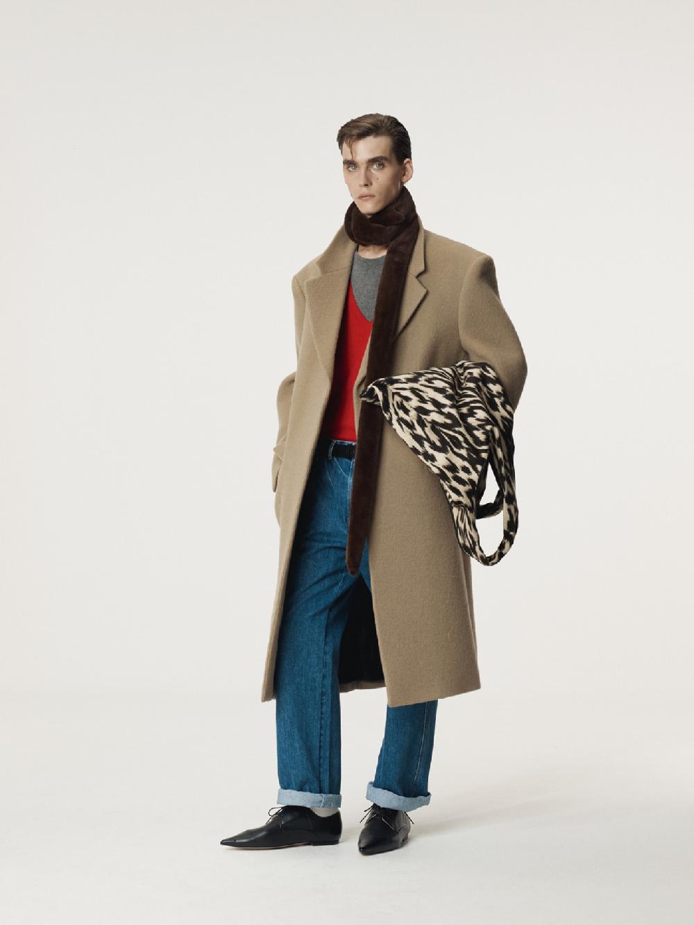 Recto HAIRY WOOL SINGLE COAT (LIGHT KHAKI)