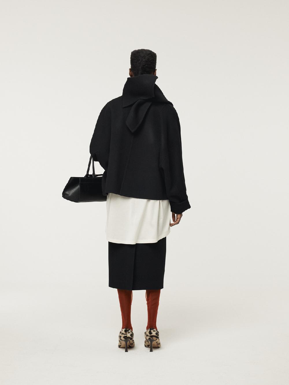 Recto HANDMADE MUFFLER COAT (BLACK)