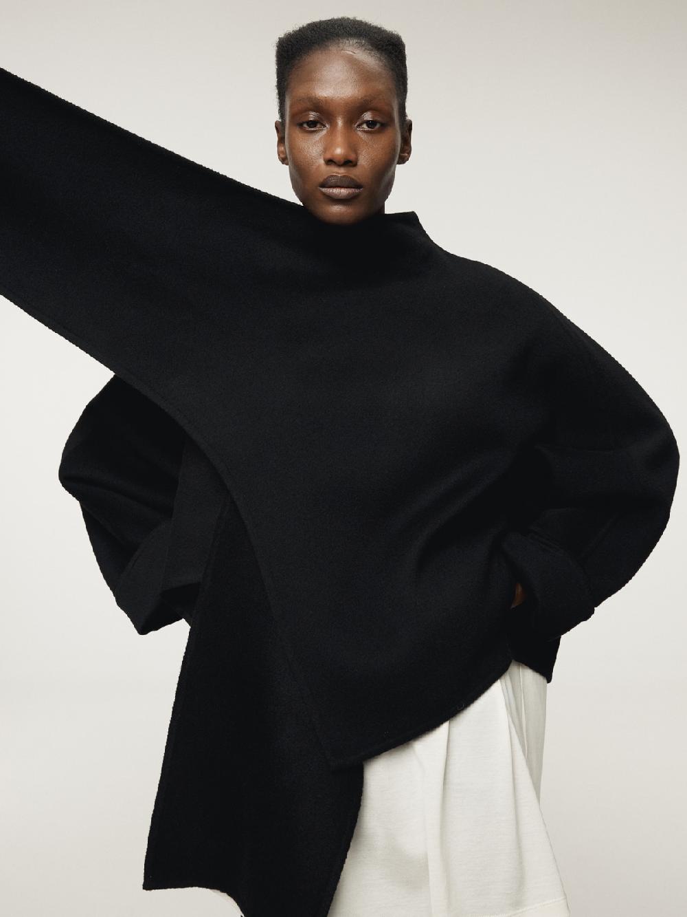 Recto HANDMADE MUFFLER COAT (BLACK)