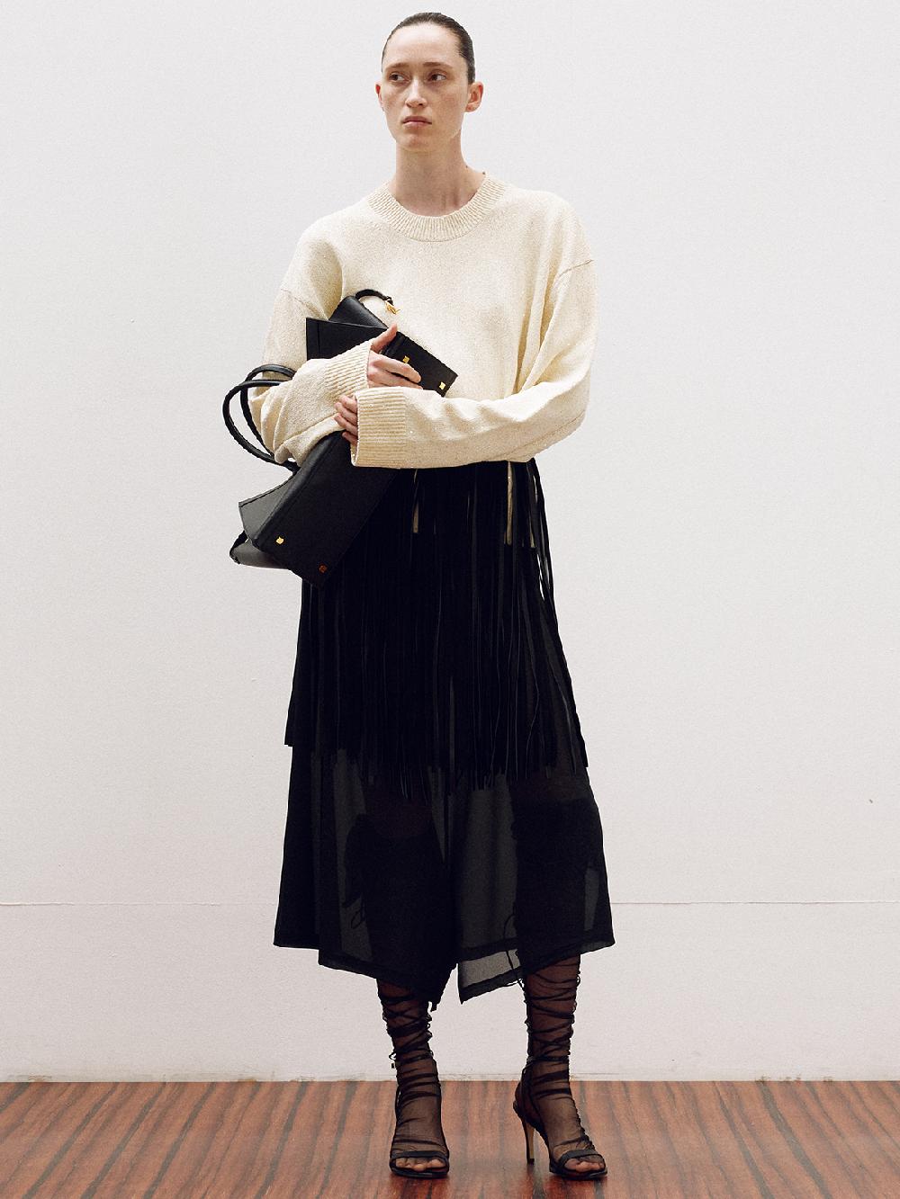 Recto HOLIDAY SEQUINS OVERSIZE SWEATER (CREAM)