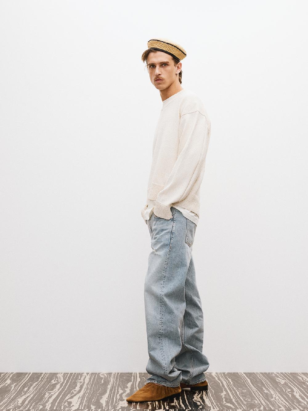 Recto HOLIDAY SEQUINS OVERSIZE SWEATER (CREAM)