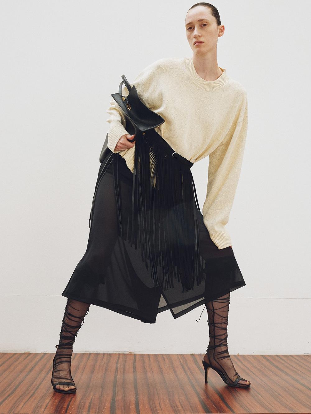 recto HOLIDAY SEQUINS OVERSIZE SWEATER (CREAM)