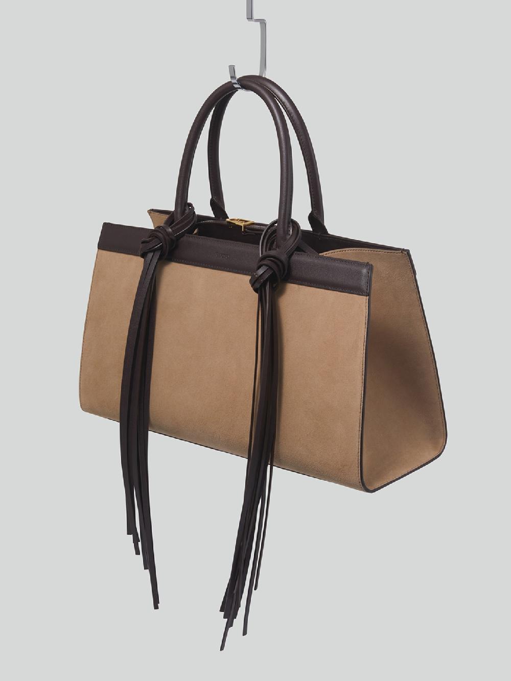 recto IBIZA CABAS BAG IN SUEDE (TAN)