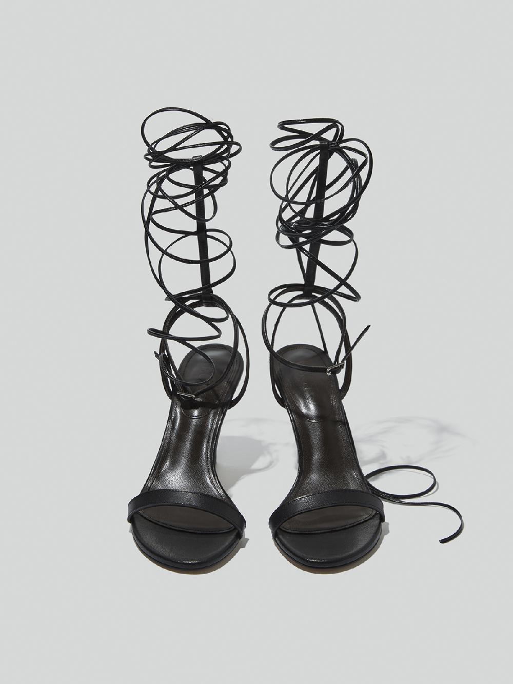 Recto IBIZA STRAPPY GLADIATOR HEELS (BLACK)