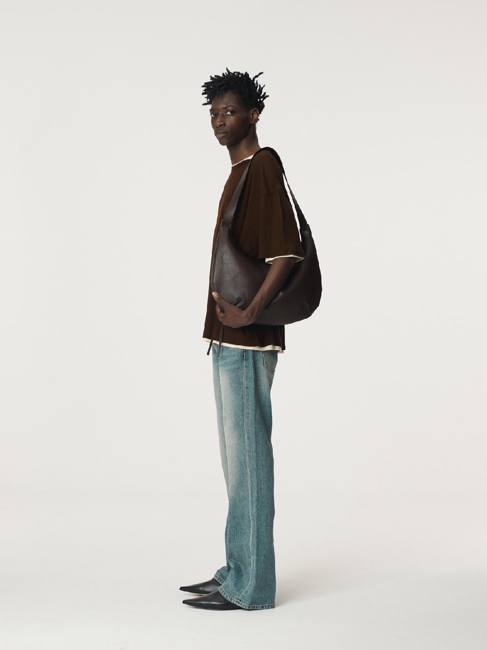 Recto LAYERED WOOL T-SHIRT (BROWN)