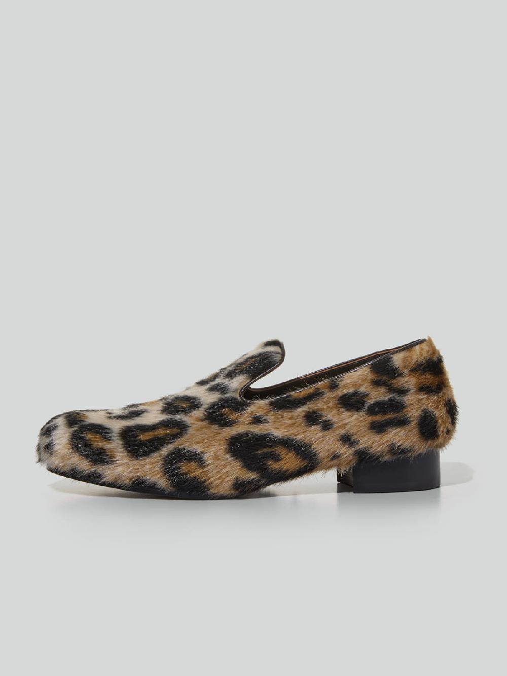 Recto LEOPARD FAUX FUR LOAFER (BEIGE)