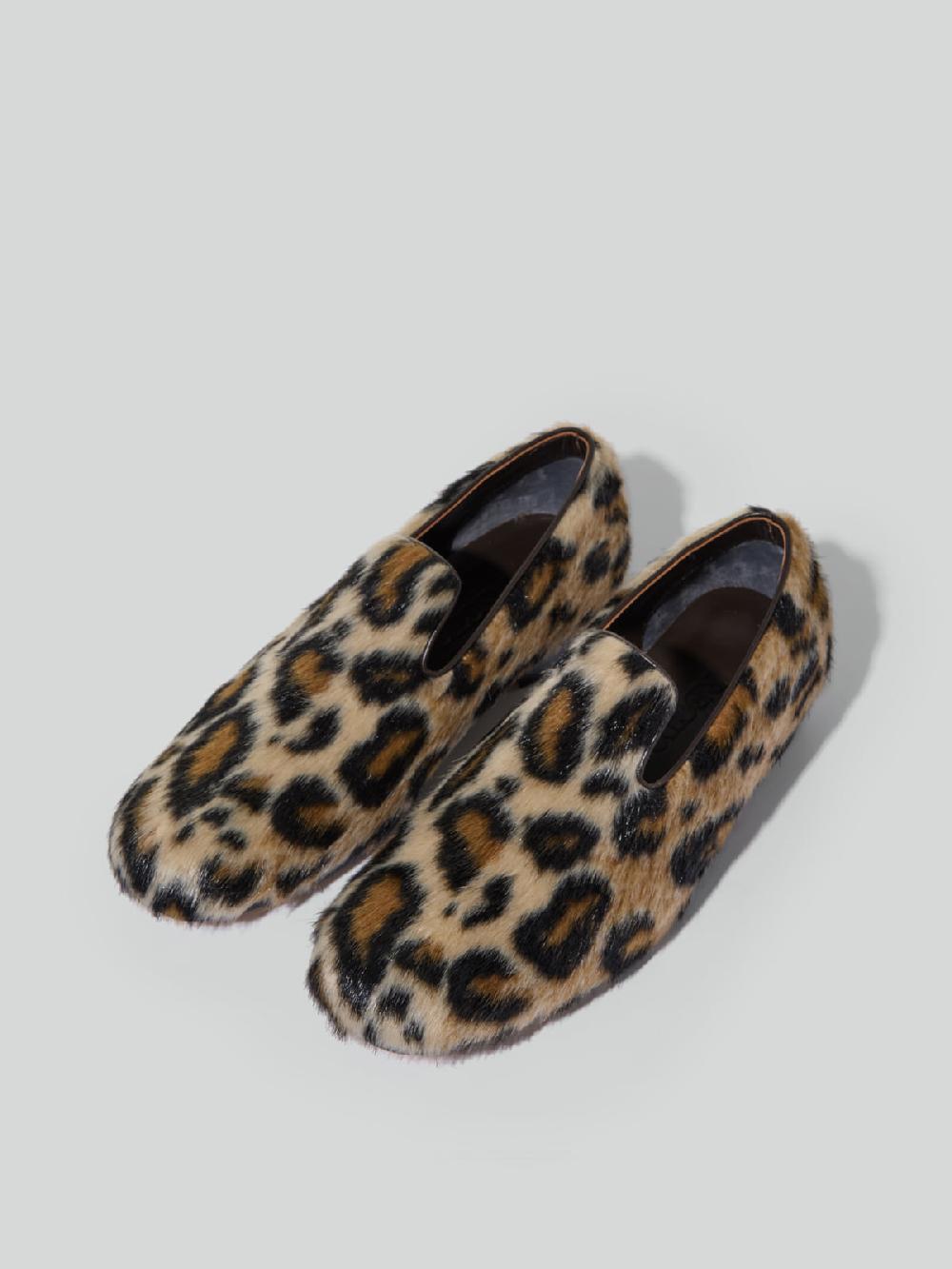 Recto LEOPARD FAUX FUR LOAFER (BEIGE)