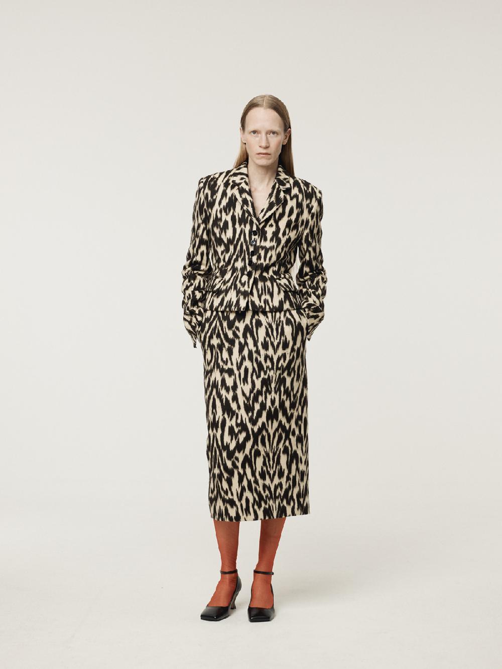 Recto LEOPARD SHORT JACKET (DARK BROWN)