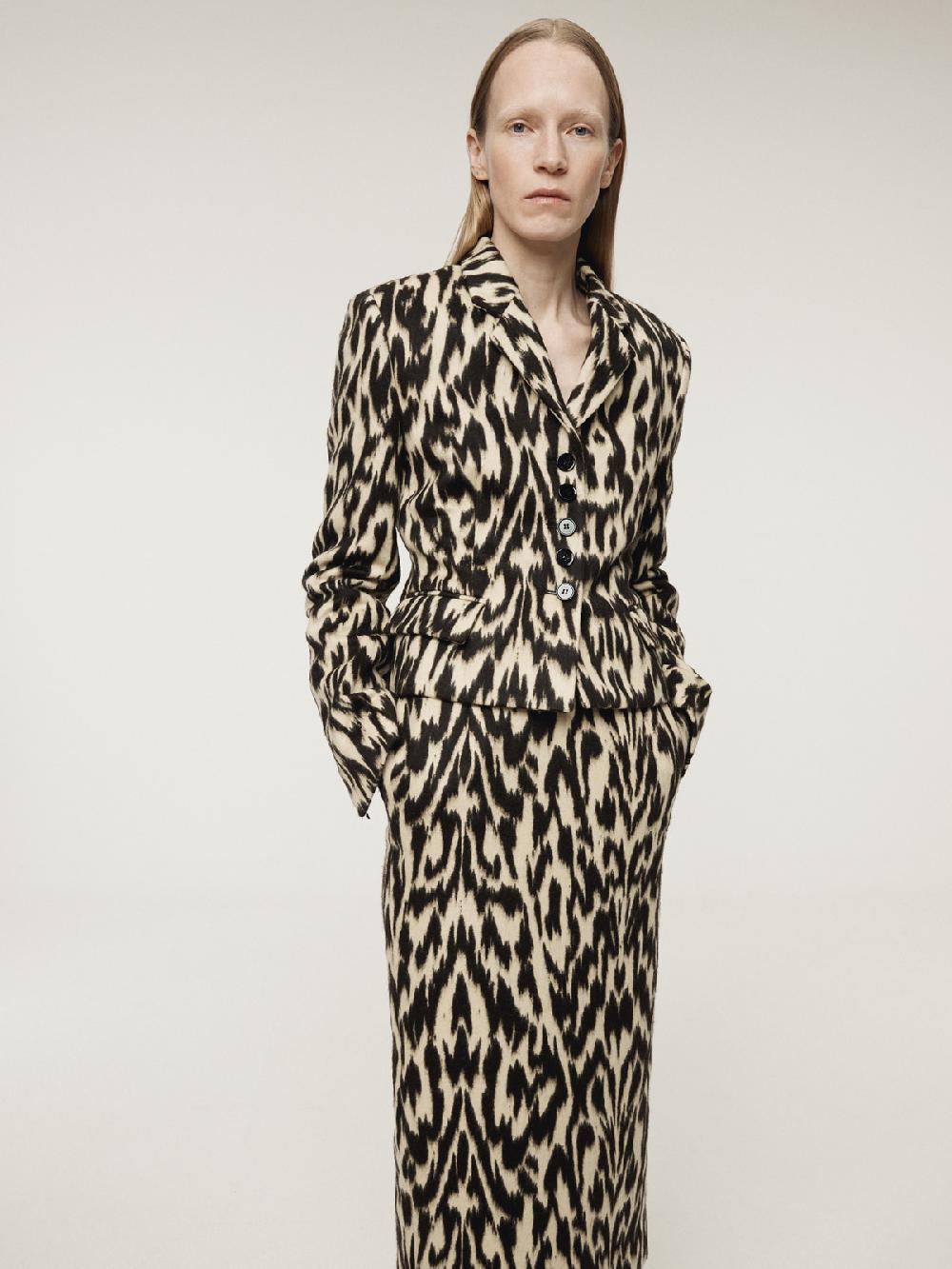 Recto LEOPARD SHORT JACKET (DARK BROWN)