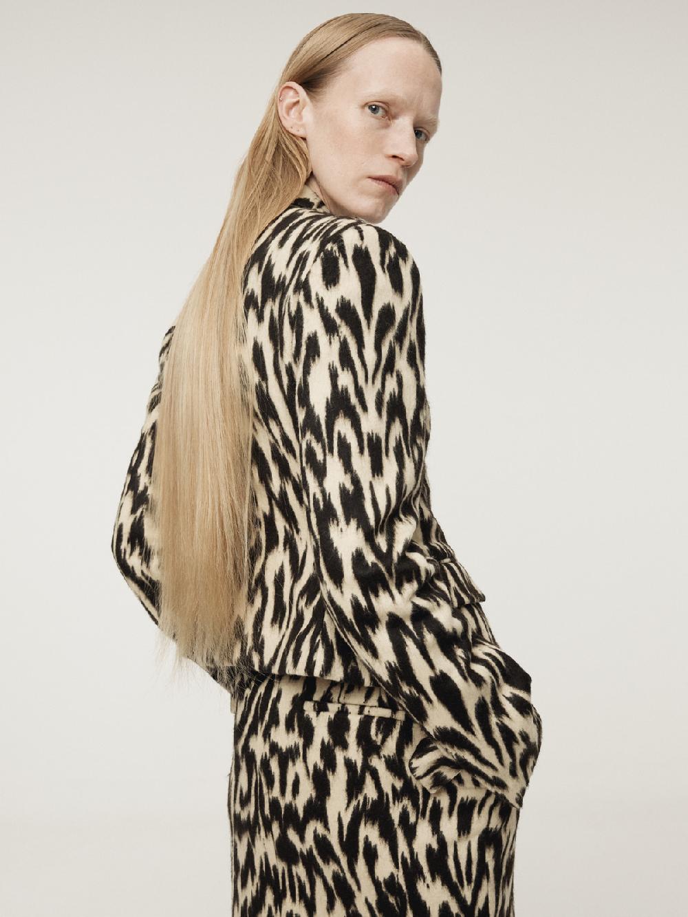 Recto LEOPARD SHORT JACKET (DARK BROWN)