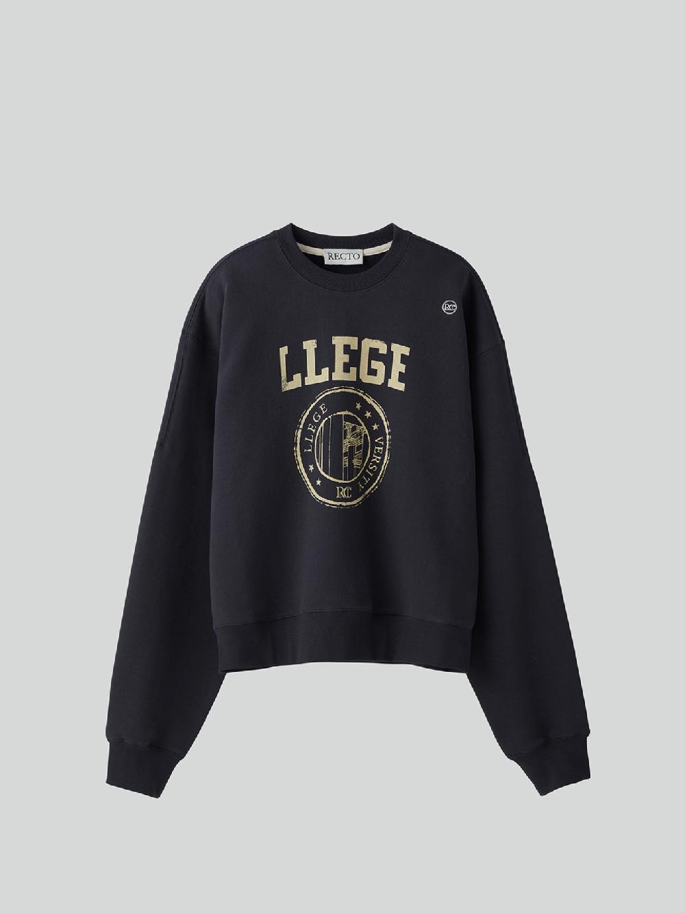 recto LLEGE LOGO SWEATSHIRT (BLUISH CHARCOAL)